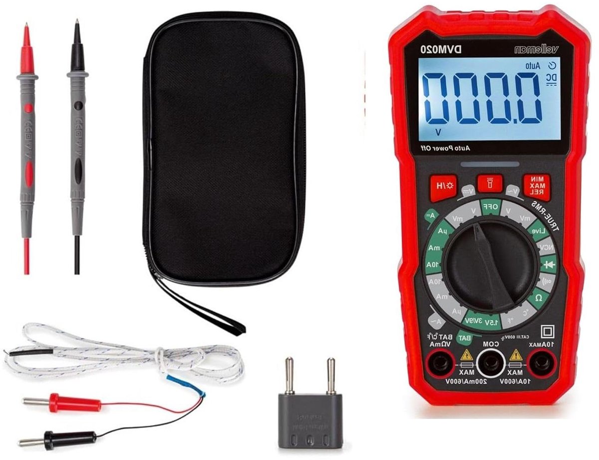 Digitale Multimeter - Spanning Tester - Elektrische Metingen - Contactloze Detectie - CAT III 600V - Rood