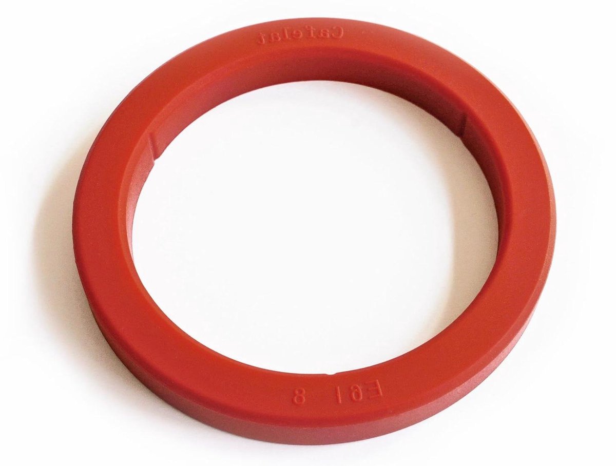 Groep Gasket - Koffiemachine Afdichting - Espresso Bereiden - Voedselveilig Siliconen - 73x57x8mm - Rood