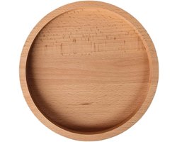 efo Tafel Centrepiece Decoratief Dienblad - Houten Ronde Kaarsplaat - Serveerschalen voor Feesten - Woondecoratie Accessoires voor Woonkamer Salontafel of Badkamer - fi 20cm/7,9"
