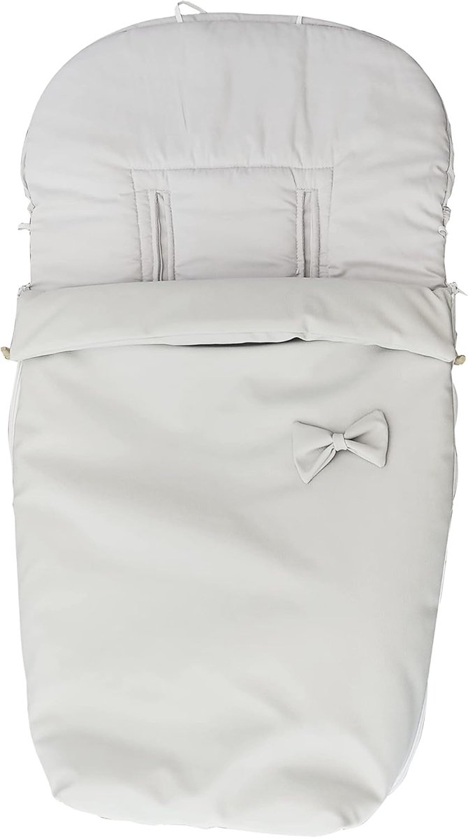 Voetenzak - Universele Muts - Baby Comfort - Waterafstotend Kunstleer - 95 x 50 cm - Grijs — afbeelding 5