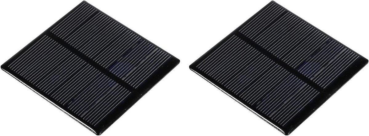 Mini Zonnepanelen - Solar Cell Set - Doe-het-zelf Projecten - Epoxyhars Bescherming - 70x70 mm - Zwart