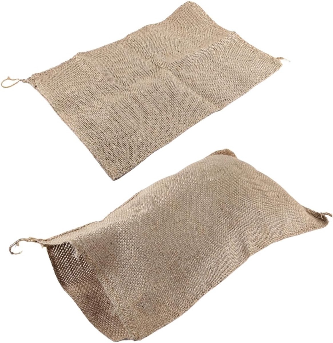 2-pack aardappelbewaarzak, groentebewaarzak, geweven zandzak, natuurlijke jute aardappelzakken voor opslag en teelt