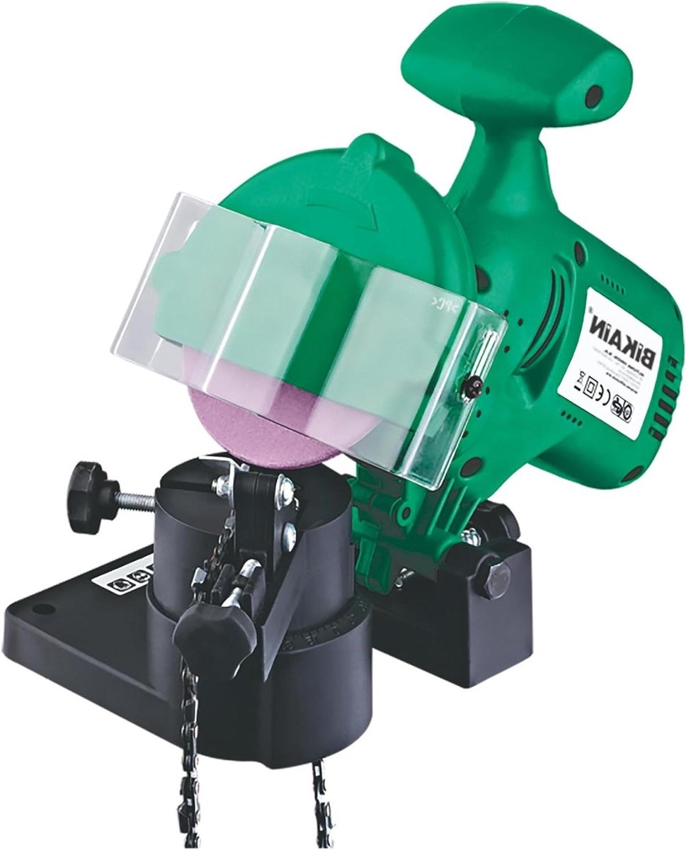 Kettingslijper Elektrisch - Zaagketting Scherp - Onderhoud Gereedschap - 220 Watt Vermogen - 20 x 32 x 27 cm - Groen