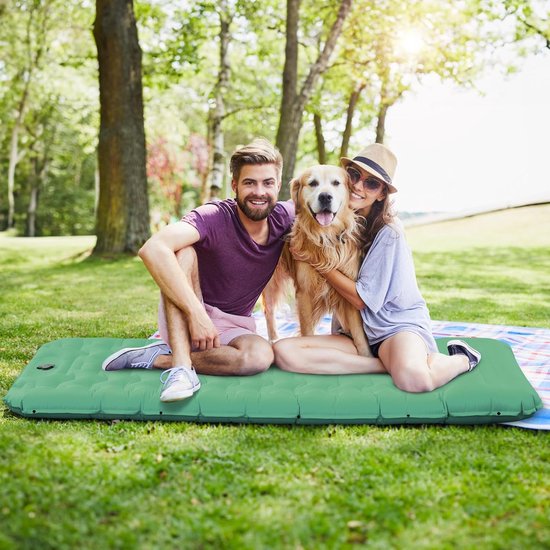 Extra Dikke Zelfopblazende Slaapmat met Voetpomp - 12cm Isolerend Camping & Outdoor Luchtbed van Merkloos — afbeelding 3