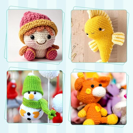 Ogen met ringen 5 mm plastic haaknaalden voor amigurumis poppen maken doe-het-zelf ambachtelijke pluche dieren — afbeelding 4