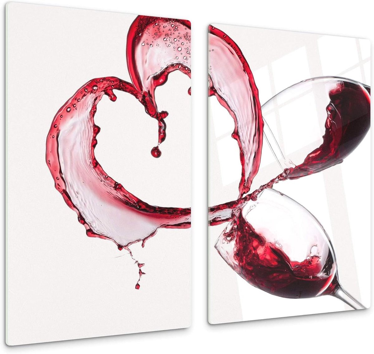 Glazen Keukenbord - Glassnijplank Werkblad - Keukenbescherming - Gehard Krasvast Glas - 60 x 52 cm - Wijnrood