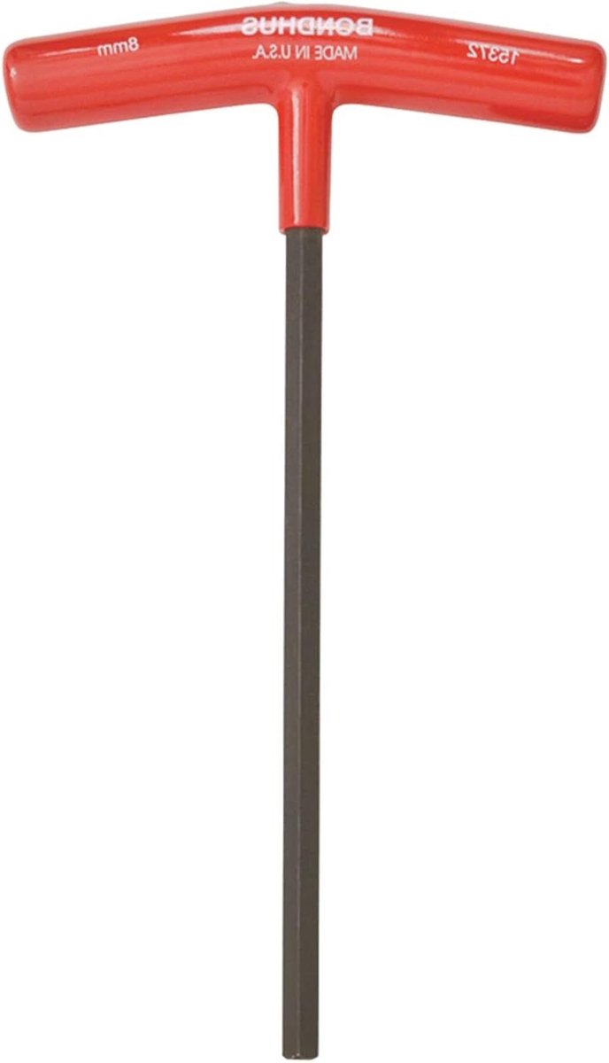 T-handgreep Inbussleutel - Inbus Sleutel - Vastzetten Schroeven - Ergonomische Handgreep - 8 mm 23 cm - Zilverkleurig