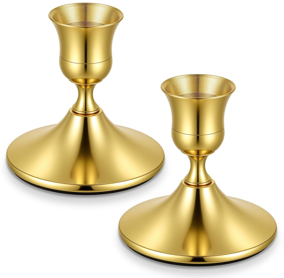 2 Stuks Zwarte Kandelaars, Vintage Metalen Kegelvormige Kandelaars, Kandelaars voor Kegelvormige Kaarsen, Decor voor Thuis, Bruiloft, Feest, Verjaardag, Inwijdingsfeest, Geschenken voor Vrouwen