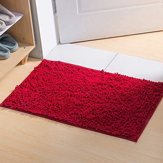 Antislip Badmat - Pluizig en Zacht - 1 stuk - Chenille Microvezel - 40 x 60 cm
