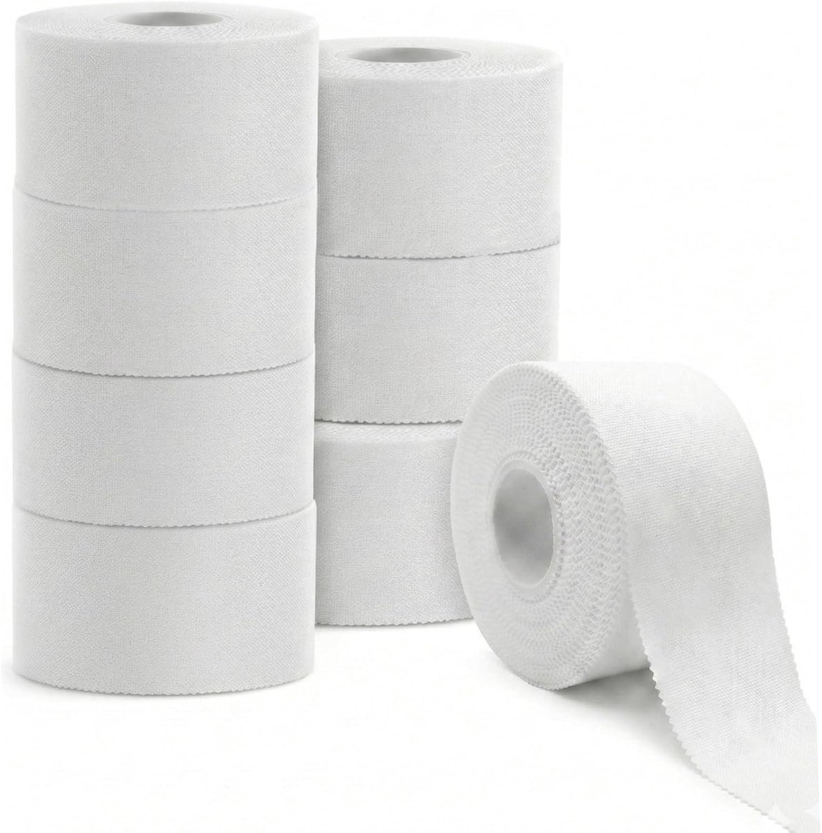 8 rollen wit plakband 3,8 cm x 10 m voor knutselen, verpakken en hobbyprojecten
