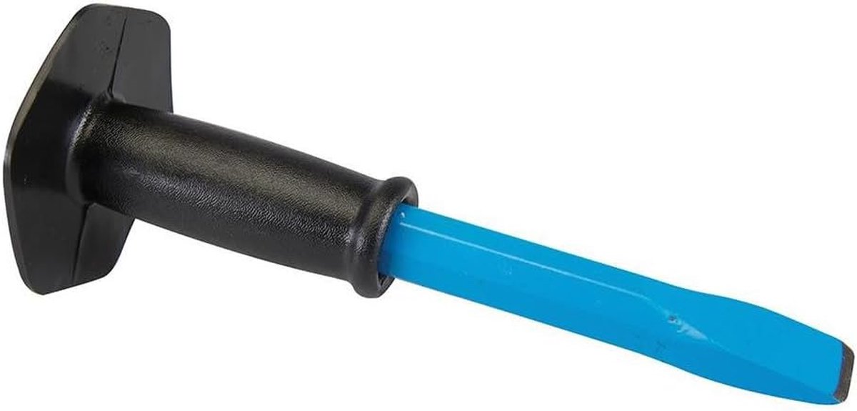 Platte Beitel - Steenbeitel Metselbeitel - Muren Slopen - Met Handbescherming - 25x250 mm - Zilver