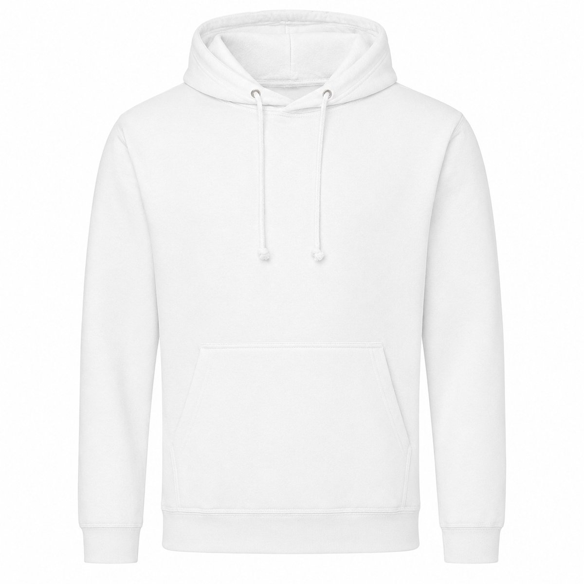 Hoodie Heren – Sweater met Capuchon – 80% Katoen – 3XL Wit