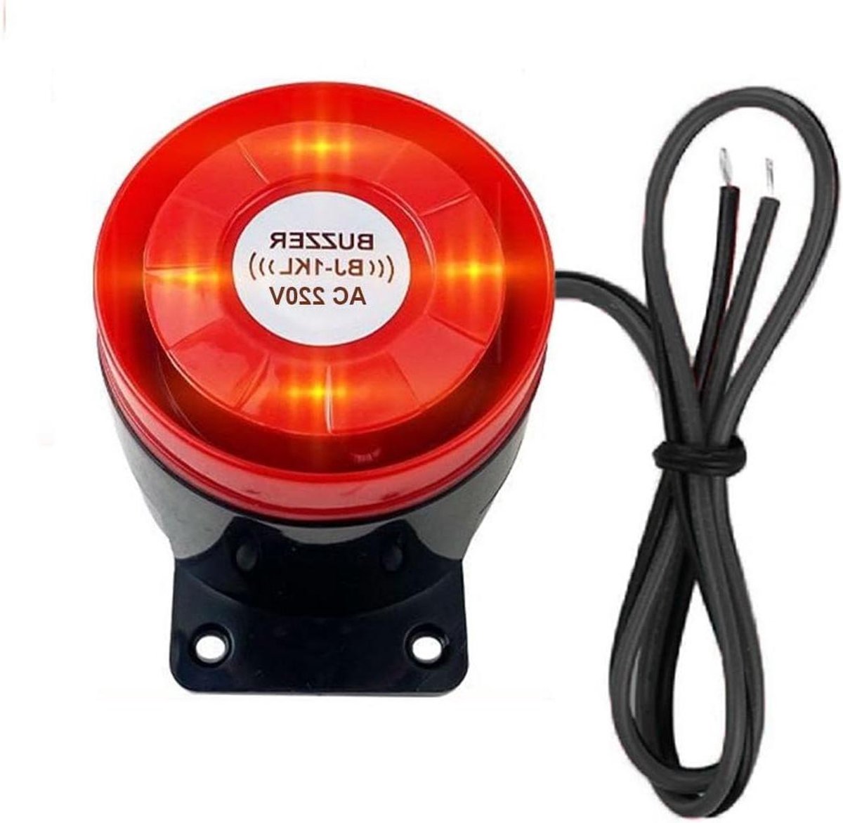 Veiligheidsalarm met Licht - Alarmlicht Sirene - Gebouw Beveiligen - Dubbel Effect - 120 dB - Rood