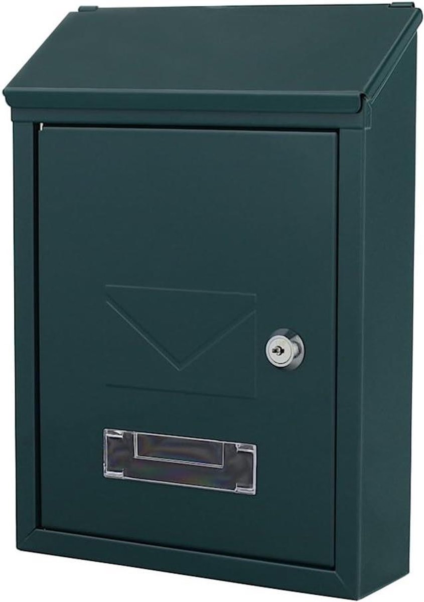 Brievenbus Udine - Brievenbus Groen - Post Ontvangen - Met Kijkvenster - 300x215x70 mm - Groen