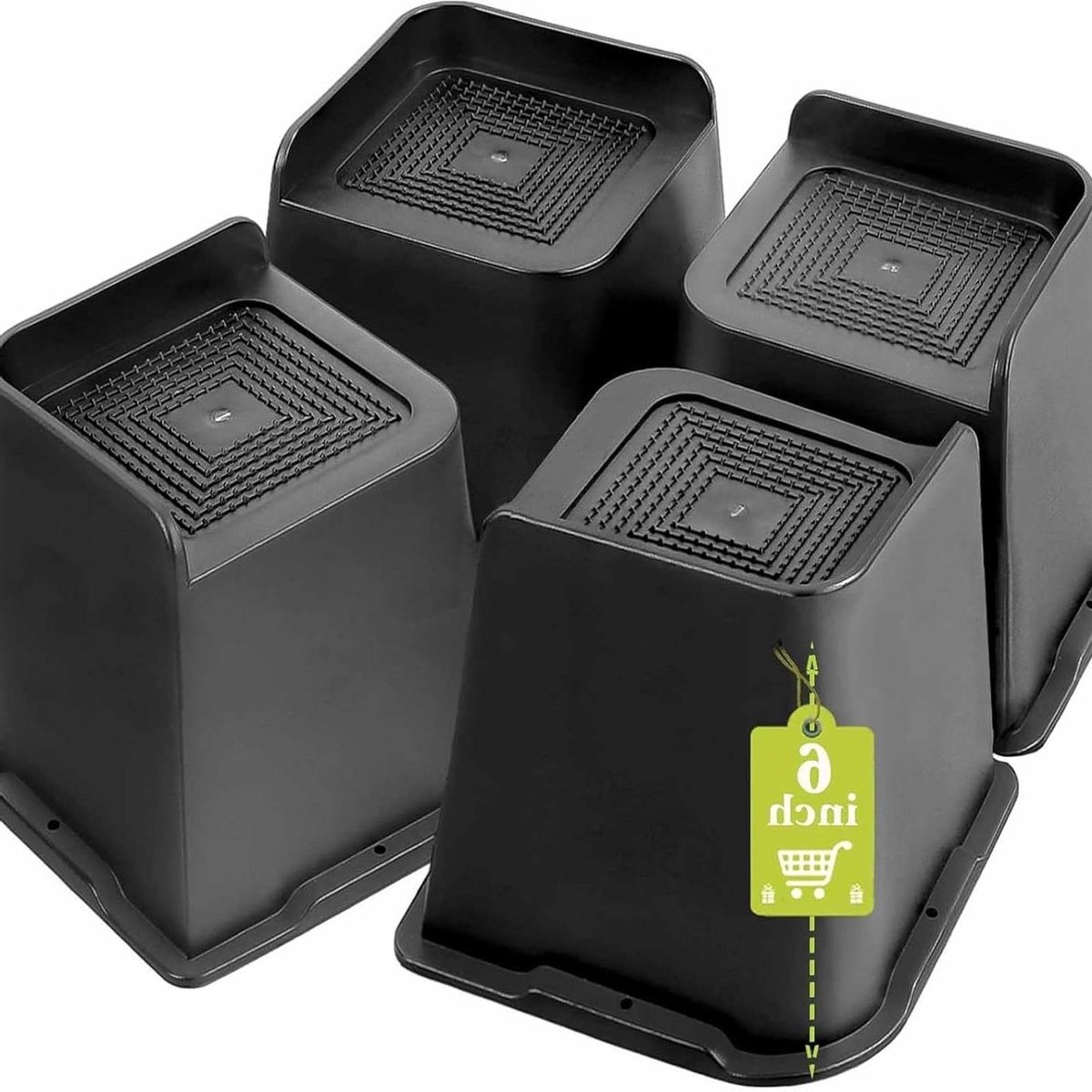 Meubelverhogers Set - Stoelverhogers Bank - Meer Opbergruimte Creëren - Robuuste ABS Constructie - 10 15 20 cm - Zwart