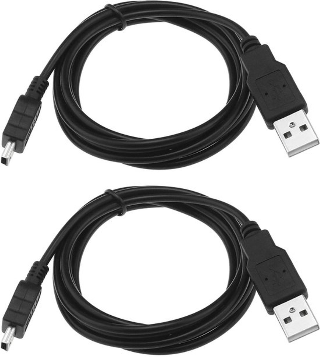 Dailygoody - USB Oplaadkabel voor Ti-84 Plus TI Nspire - 2x 1,5m Zwart