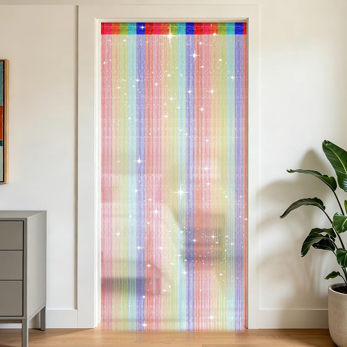 Franjegordijn, 1m x 2m Folie Franjegordijn Franjegordijn voor Feest Franjegordijn Franjegordijn Achtergrond voor Verjaardag, Nieuwjaar Podium （kleur 1pcs ）