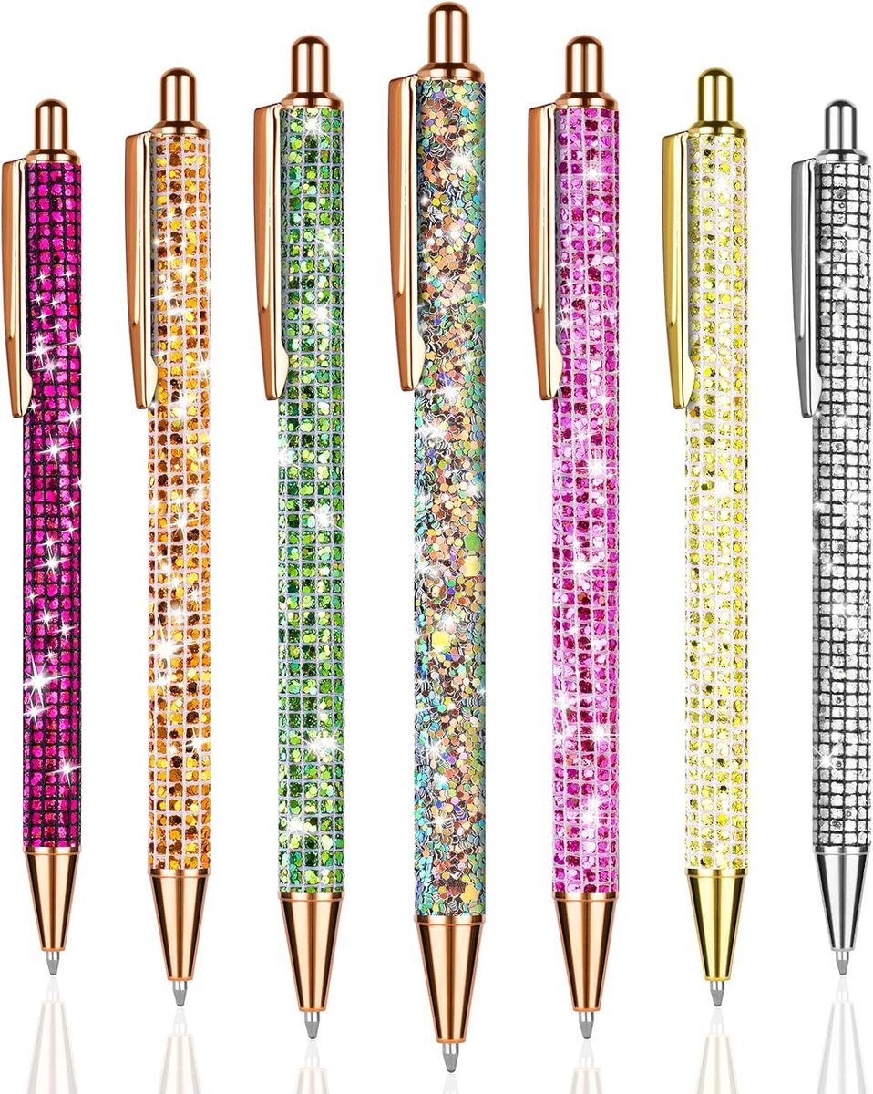Balpennen, metalen intrekbare mooie journaling-pennen, comfortabele schrijfpennen, zwarte inkt medium punt 1,0 mm geschenkpennen, schattige pennen, kantoorbenodigdheden voor dames en
