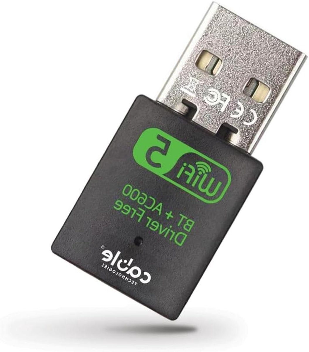 Wifi USB Adapter Dual Band 600Mbps met Bluetooth 5.0 voor PC en Laptop