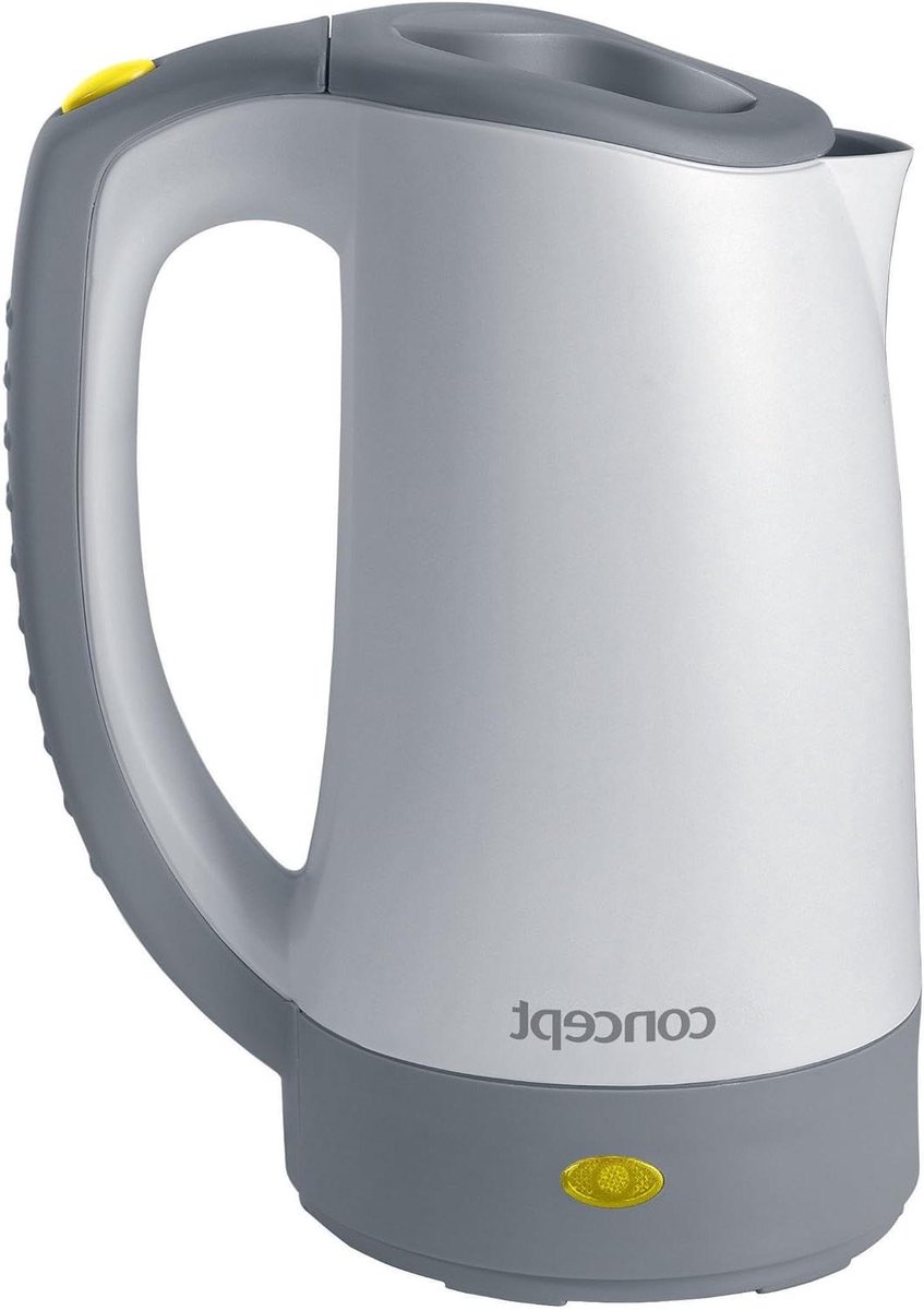 Reis Waterkoker - Compacte Ketel - Koken Onderweg - Automatische Spanningsomvormer - 04 liter - Grijs Wit