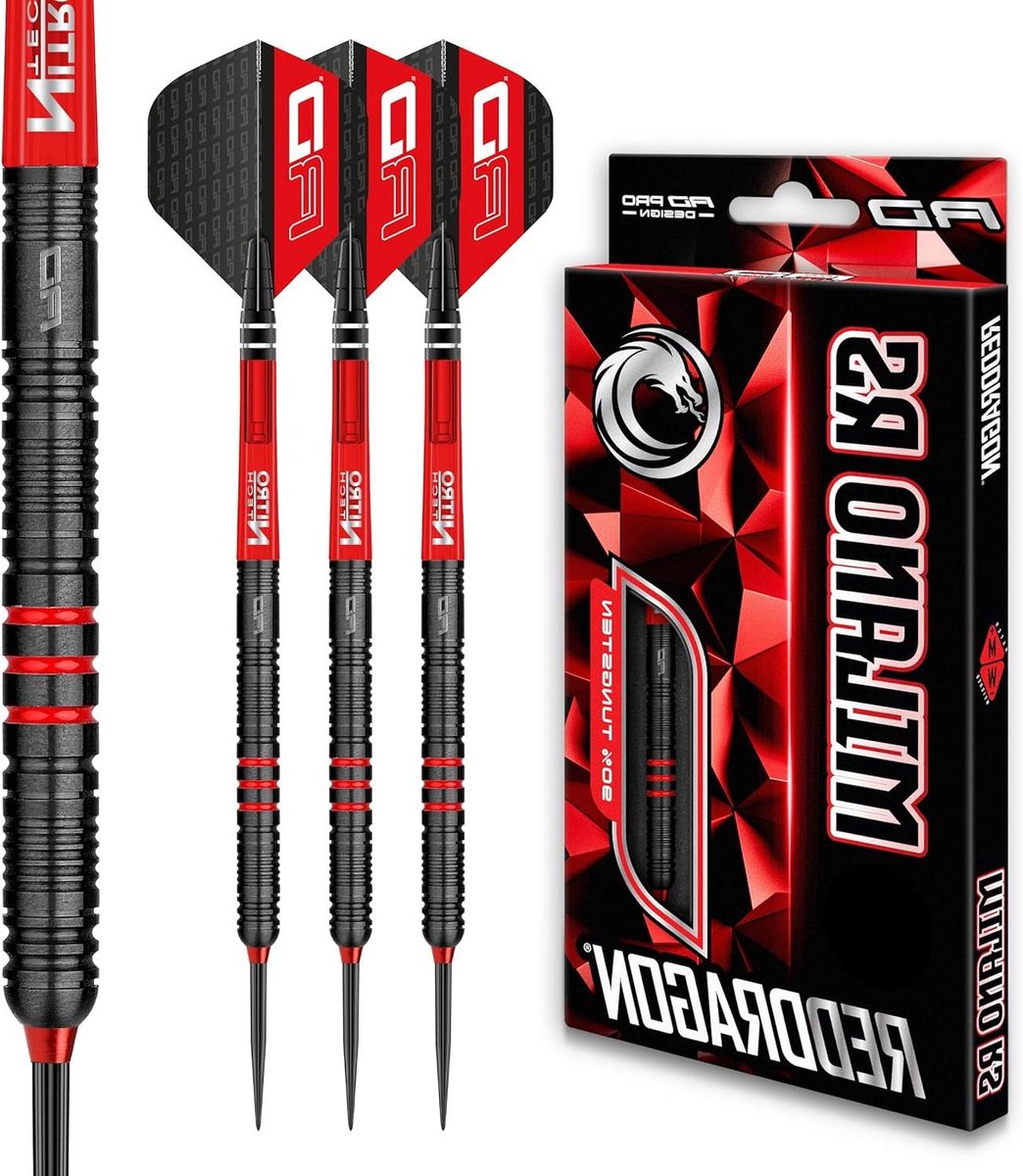 Tungsten Dartpijlen - Professionele Dartset - Precisie Werpen - 90% Wolfram - 24 gram - Zwart