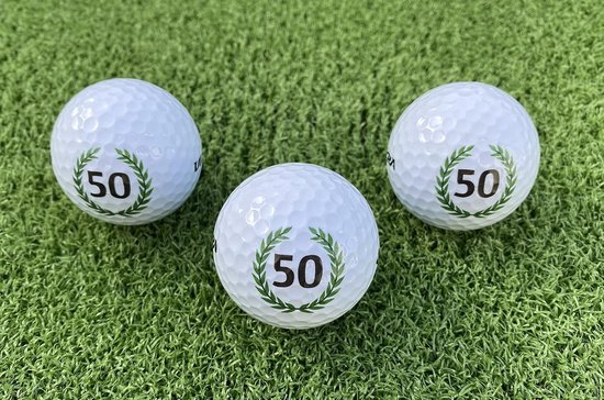 Golfballen Set - Verjaardag Golfballen - Verjaardagscadeau - Met 'Happy Birthday' opdruk - 3 stuks - Rood Blauw Geel — afbeelding 5