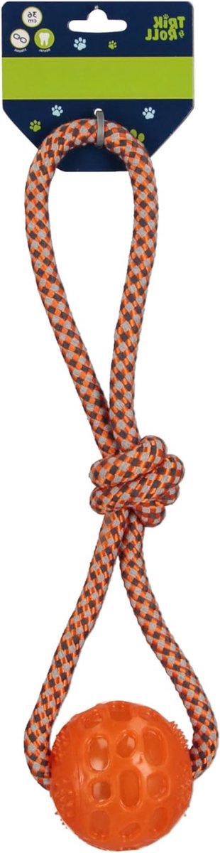 Honden Speeltje - Bal Touw - Actief Spelen - Duurzaam Materiaal - 35 cm - C