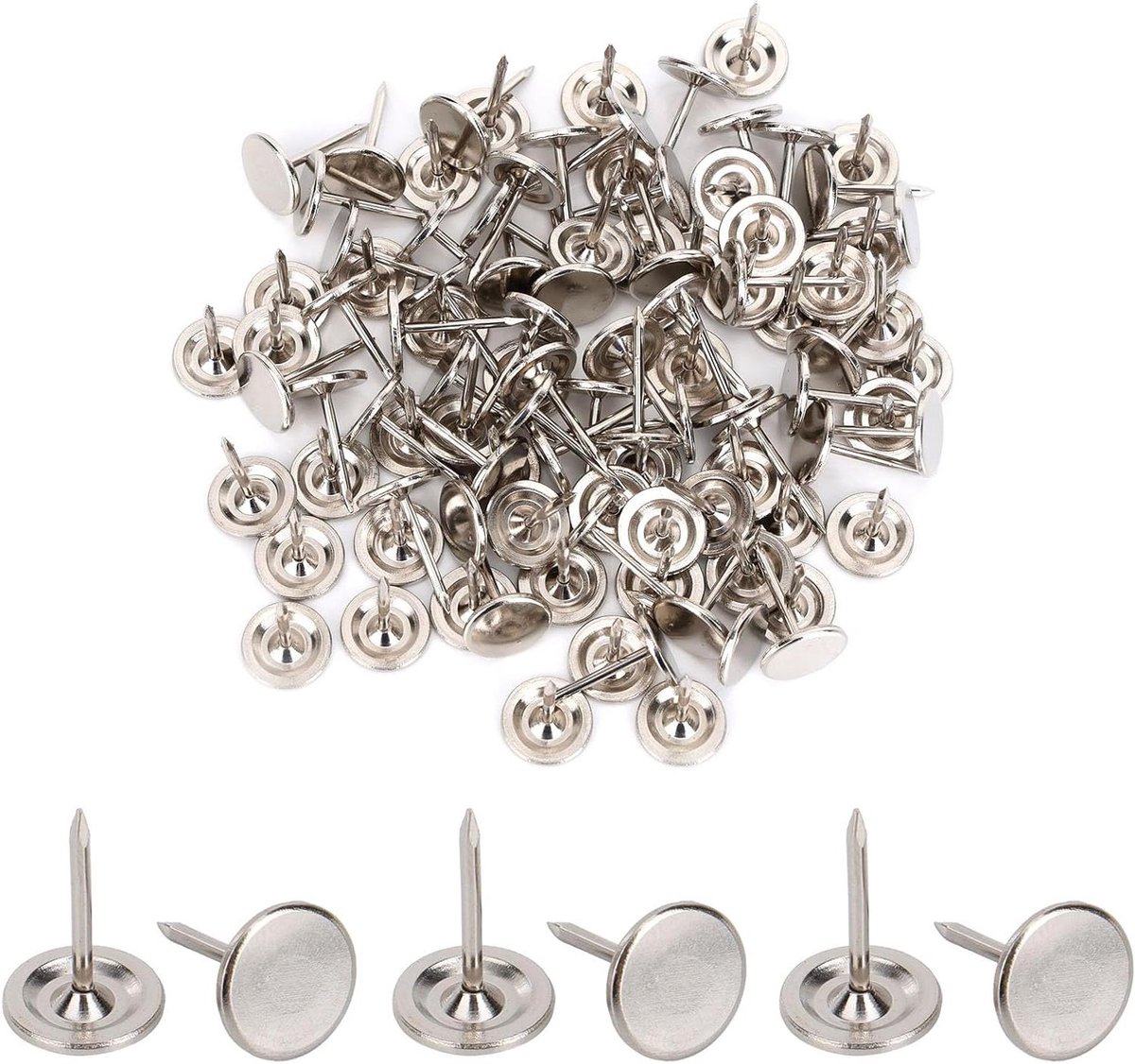 Decoratieve Duimspijkers - Platte Spijkers - Decoratie Bevestigen - Stevig IJzer - 200 stuks - Zilver