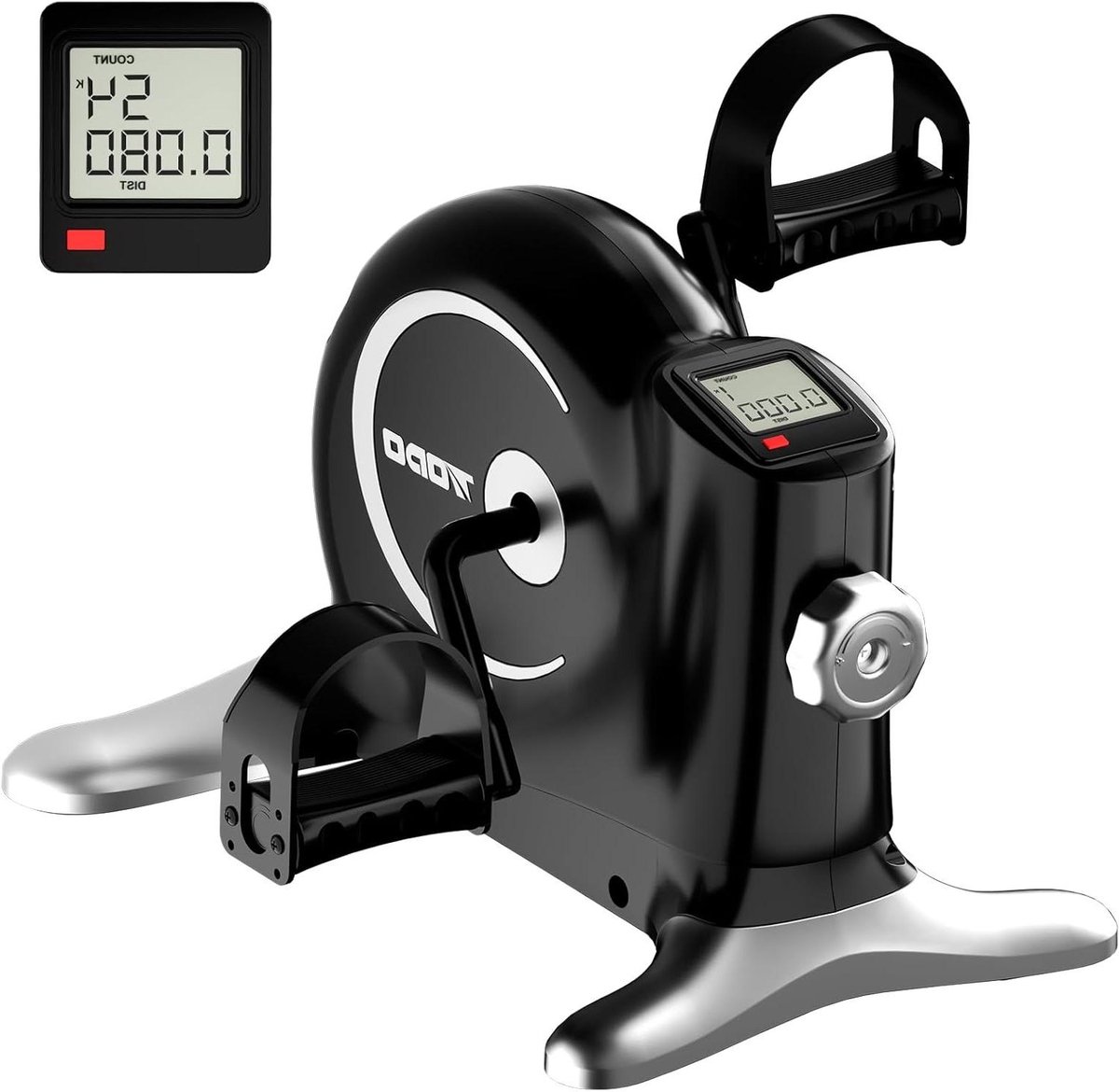 Pedaaltrainer - Mini Hometrainer - Thuis Fitness - Verstelbare Weerstand - 39x38.5x27.3 cm - Zwart