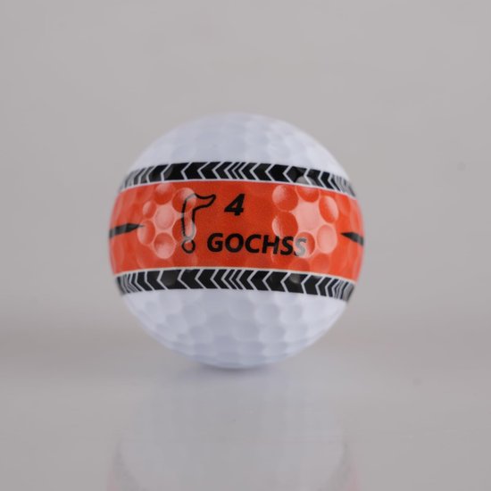 Golfballen - PU Golfballen - Golfen op de baan - 332 dimples - 20 stuks - Oranje doellijn — afbeelding 5