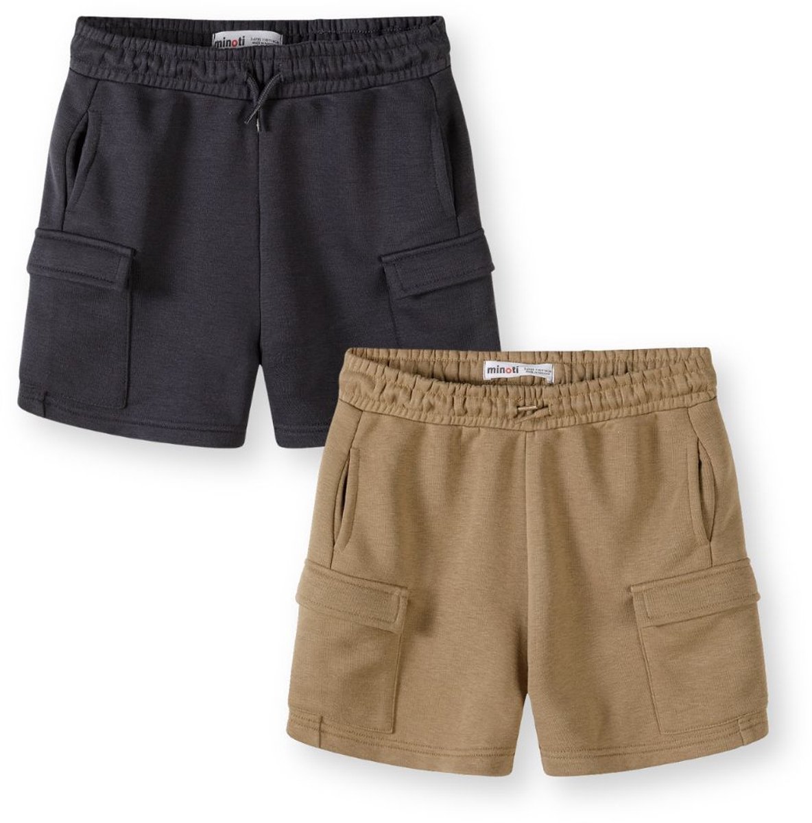 Minoti cargoshort jongens - korte broek kind - katoen - lichtbruin
