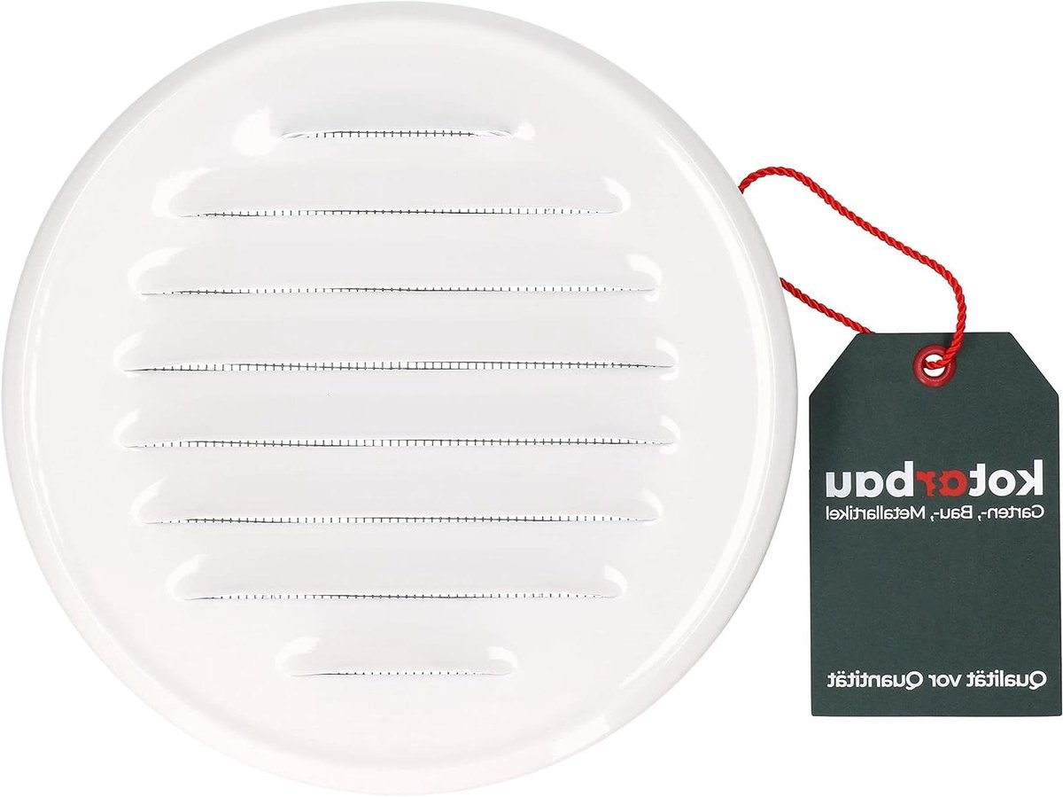 Ventilatierooster Rond - Afzuigrooster Ventilatie - Luchtcirculatie Verbeteren - Ingebouwd Insectennet - ⌀ 150 mm - Wit