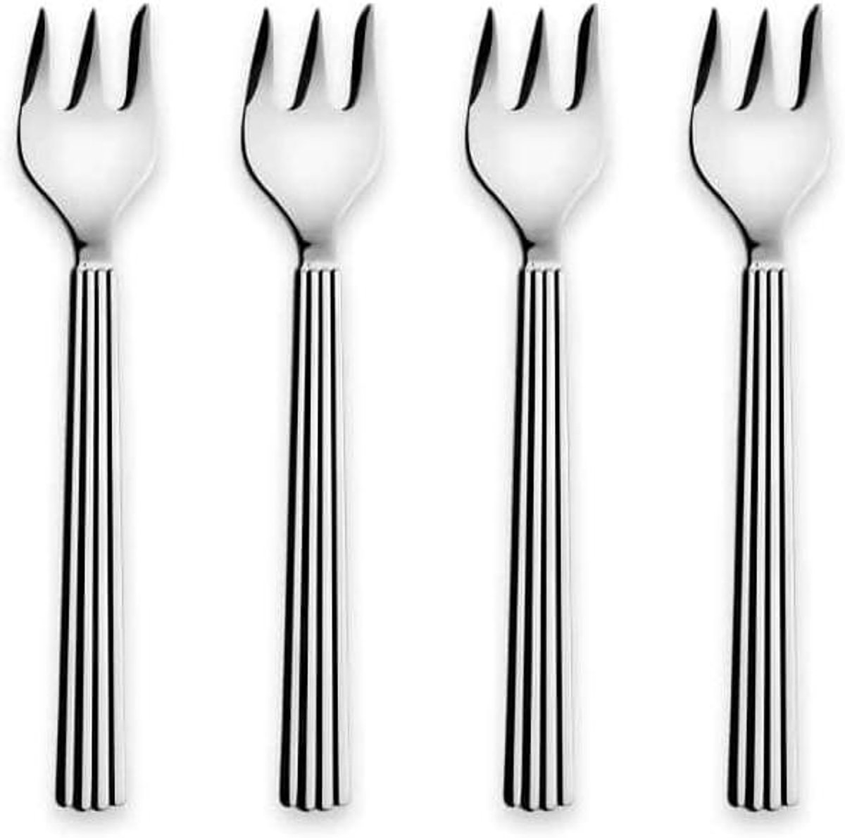 Dessertvorkjes - Gebaksvorkjes Taartvorkjes - Taart Serveren - Art Deco Design - 137 cm - Zilverkleurig