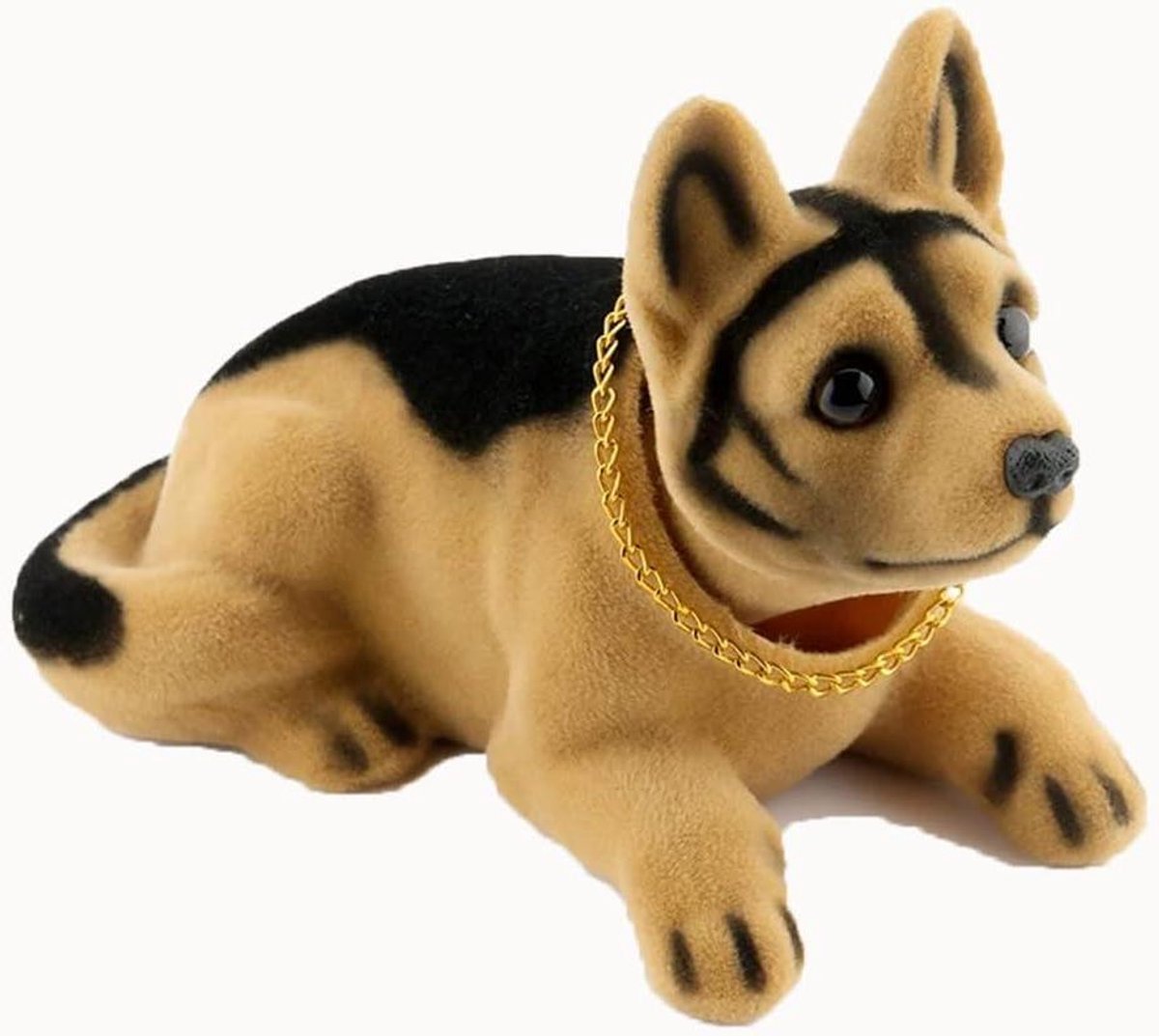 Knikkende Hond Decoratie - Schudkop Hondje - Auto Interieur - Realistische Vorm - Ongeveer 15 cm - Bruin