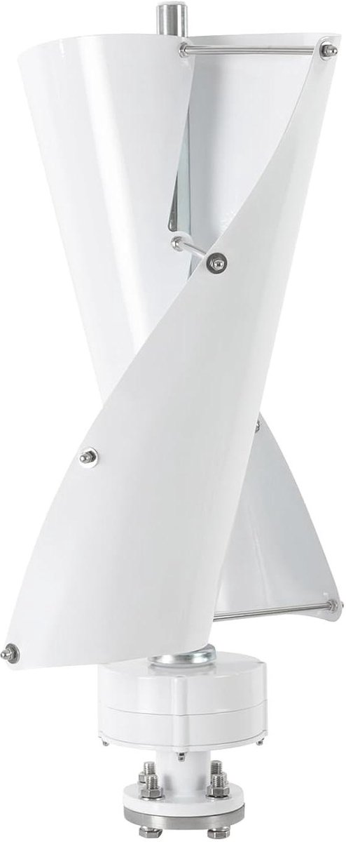 Verticale Windgenerator - Windturbine Generator - Energie Opwekken - Geluidsarme Werking - 100W 24V - Wit