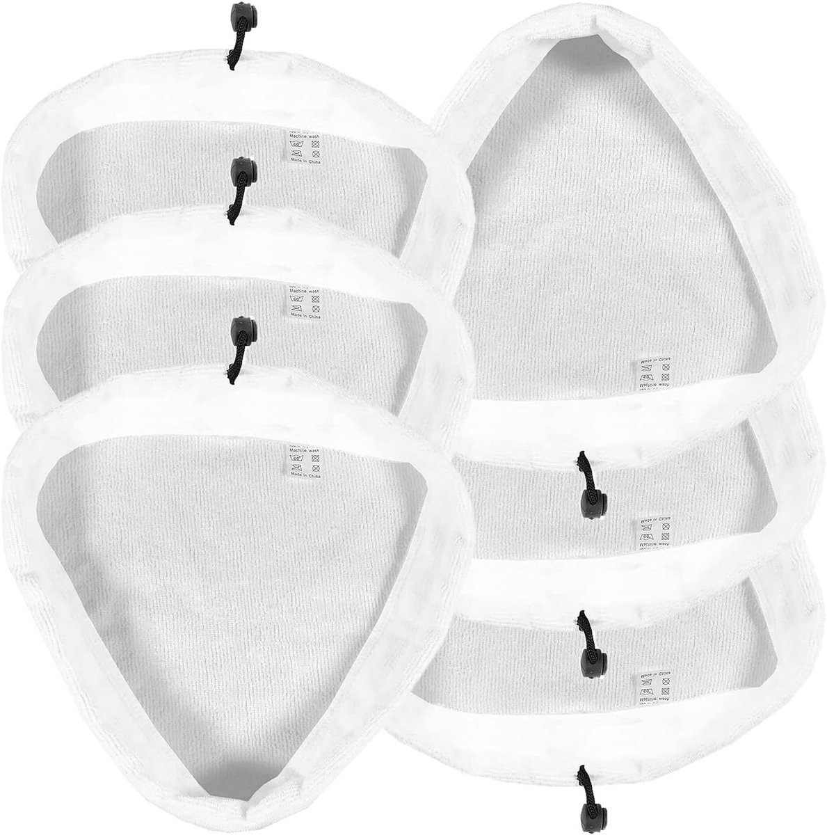 Microvezelhoezen Stoomreiniger - Dweil Pads - Grondig Schoonmaken - Wasbaar Herbruikbaar - 30x24 cm - Wit