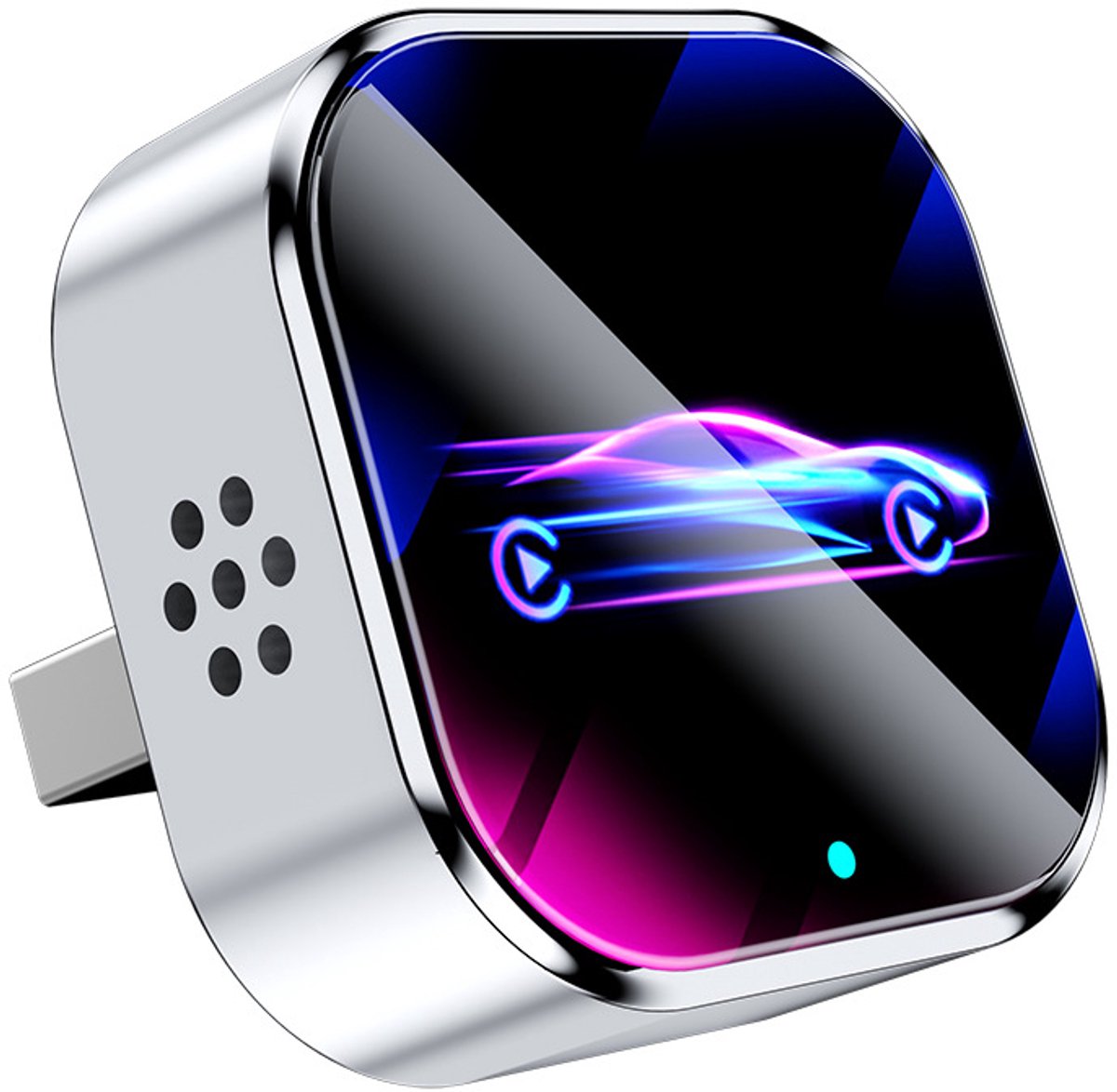 1 stuk - Draadloze CarPlay-adapter, van bedraad naar draadloos, ondersteunt CarPlay en Android Auto, geschikt voor kleine apparaten zoals de iPhone Mini, USB/Type-C-interface, plug-and-play, compatibel met iOS en Android 10 en hoger.