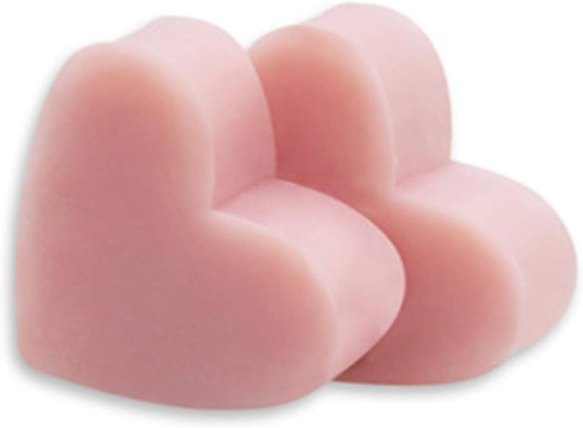 Zeepharten Schapenmelkzeep - Harten Zeepjes - Huidverzorging - Milde Reiniging - 4 stuks á 23g - Roze