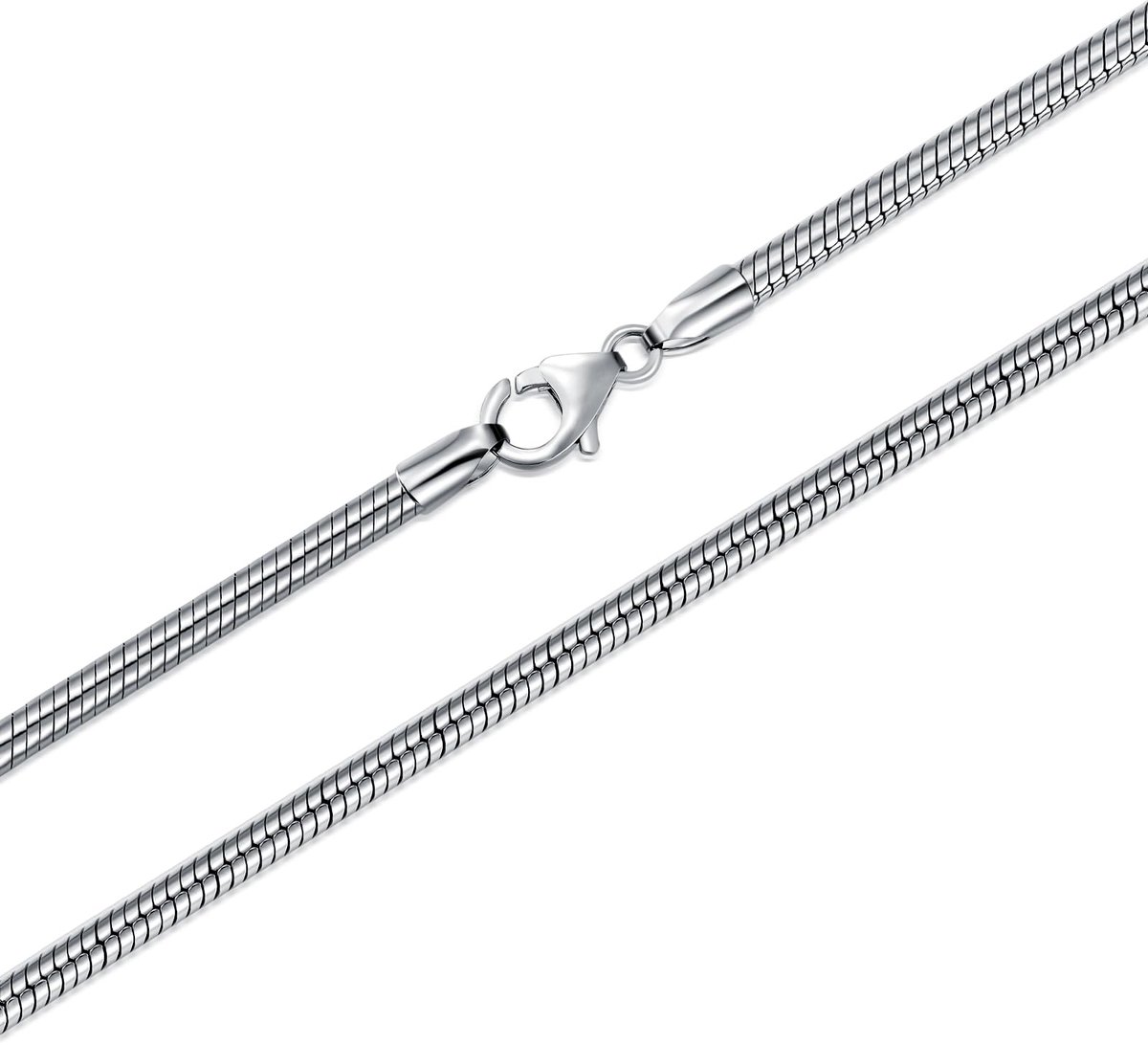 Slangenketting zilver 925 sterling zilver ketting 1 mm 1,5 mm 2 mm 3 mm breedte mannen en vrouwen halsketting ketting zilveren ketting
