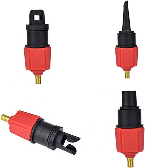 Opblaasadapter Set - Ventiel Adapter - Lucht Opblazen - 4 Verschillende Sproeiers - 163 x 92 cm - Rood — afbeelding 2