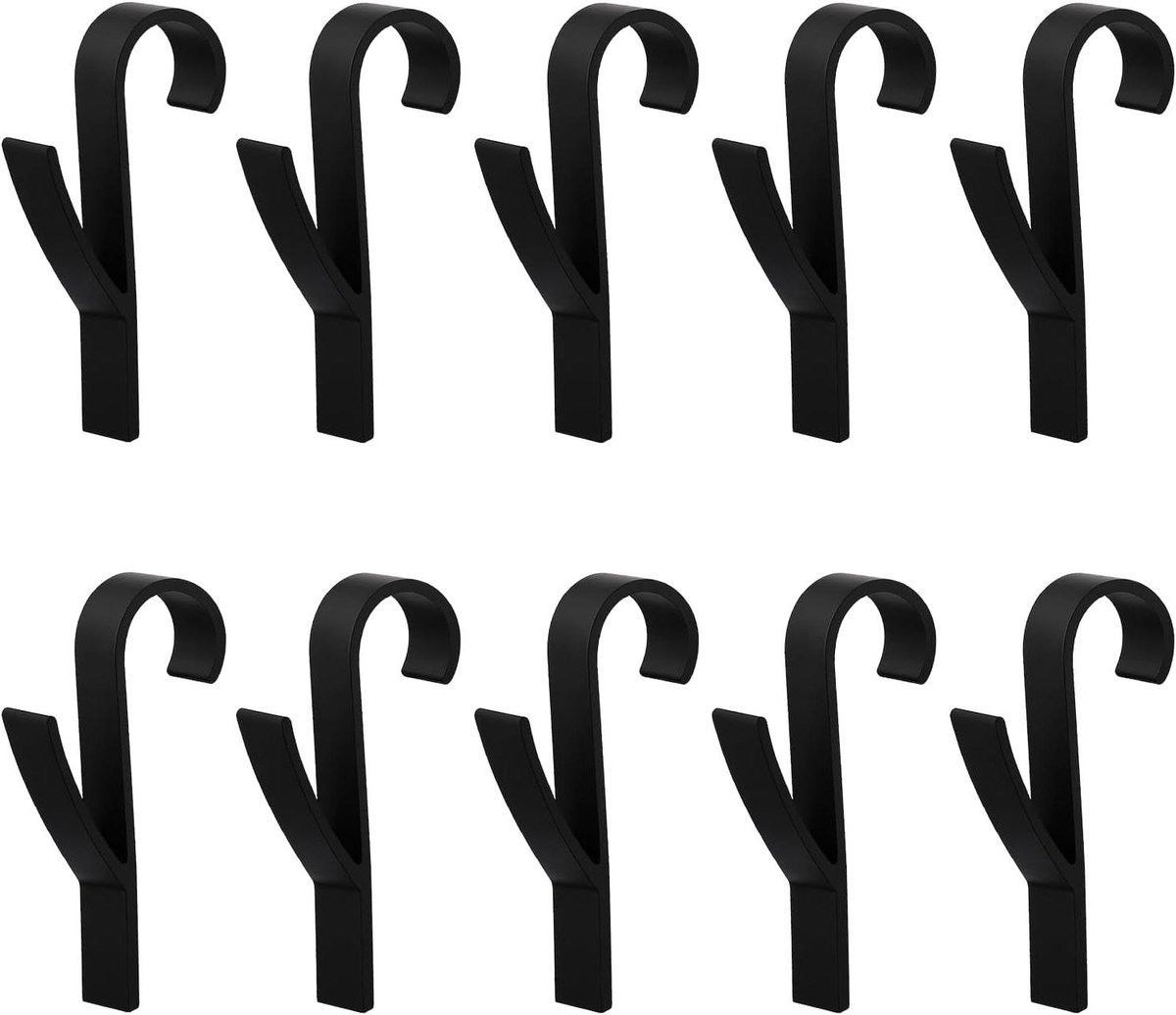 Radiator Haken - Handdoekhaken Deurhaken - Orde Scheppen - Zonder Boren - 10 Stuks - Zwart