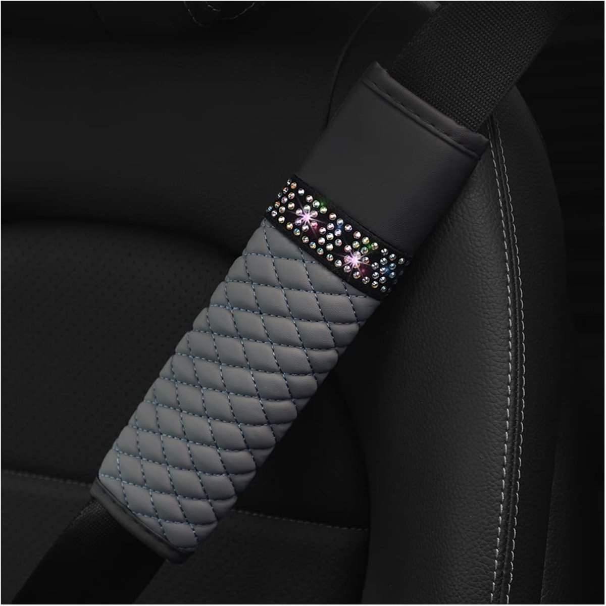 Veiligheidsgordelkussens, geavanceerde bekleding, veiligheidsgordel voor autogordel, veiligheidsgordels voor auto, volwassenen en kinderen, grijs