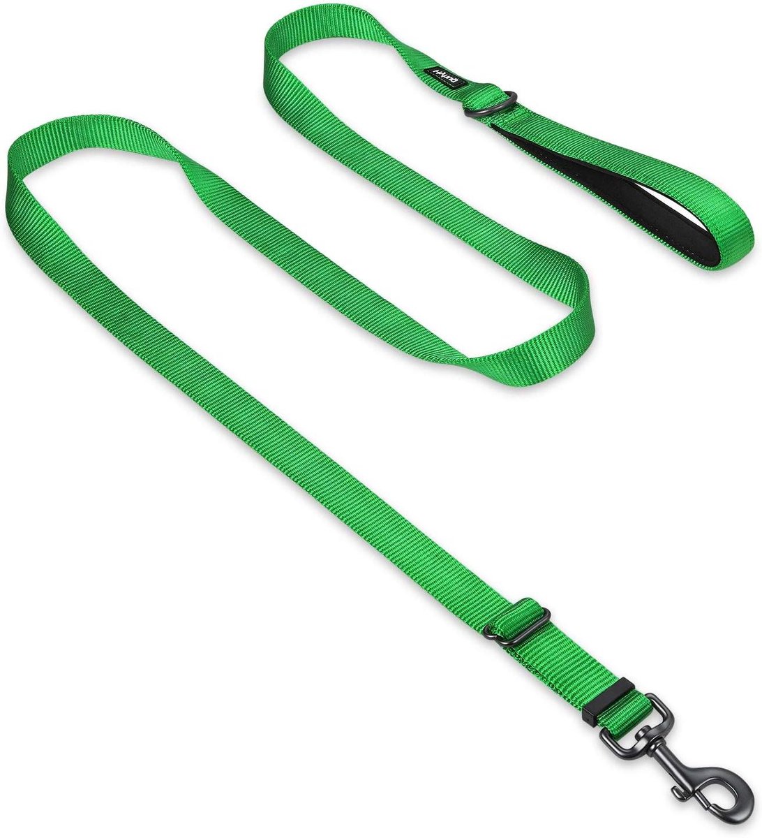 Hondenriem Verstelbaar - Hondenlijn Nylon - Dagelijkse Wandelingen - Gewatteerd Handvat - 18 Meter - Limoengroen