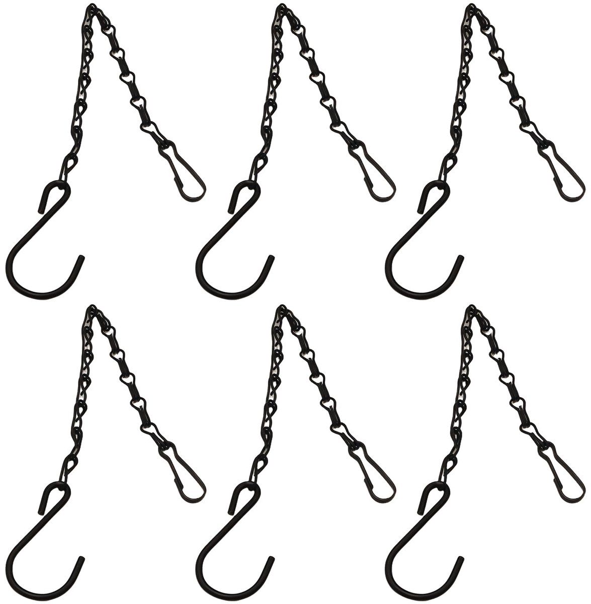 6 stuks 50 cm haken voor hangstoel, hangketting, voor bloemenhanger, plantenhangers, hangende bloempotten, schommelverlenging, schakelketting