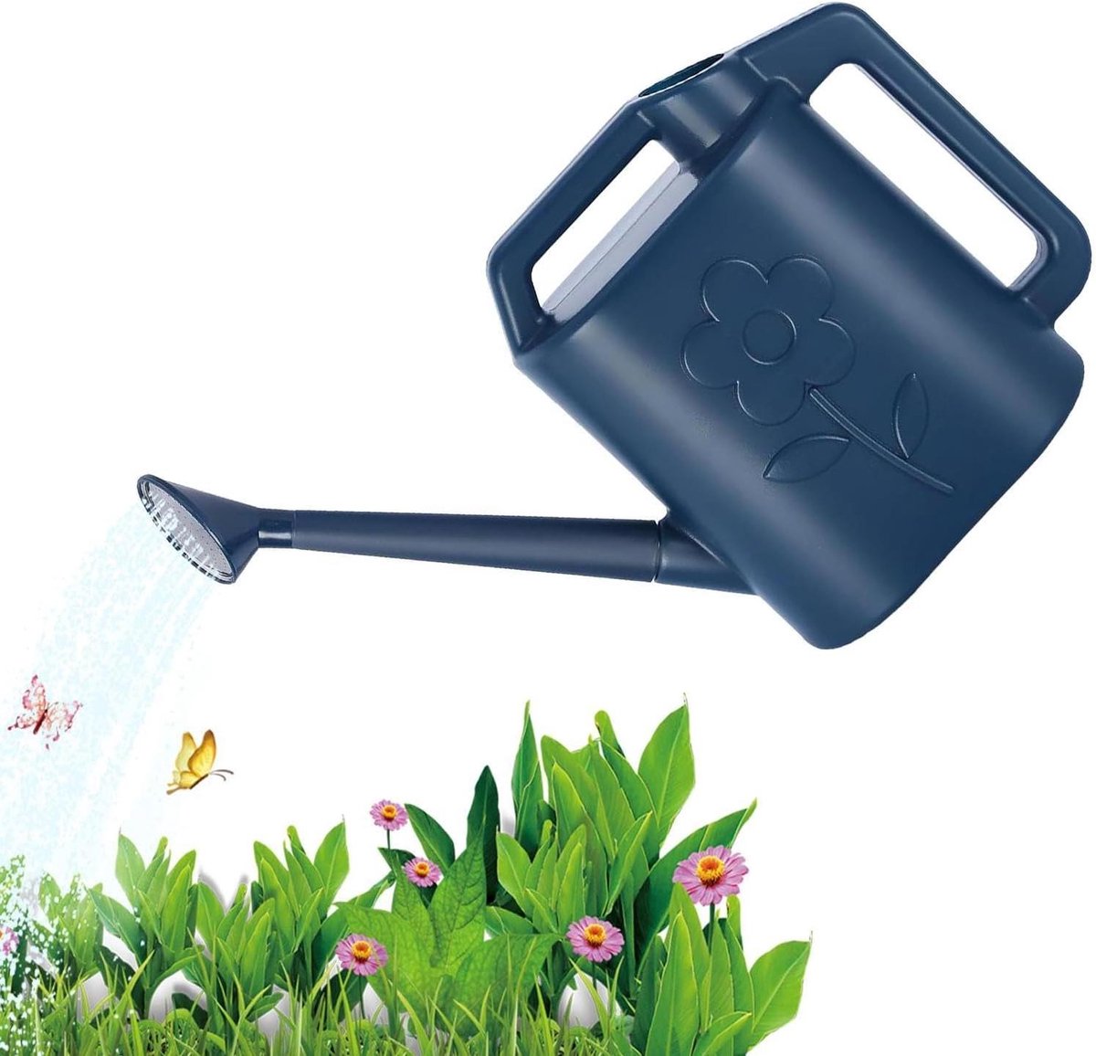 Gieter Buitenplanten - Sproeier Lange Tuit - Planten Water Geven - Verstelbare Sproeikop - 7.6 Liter - Donkerblauw