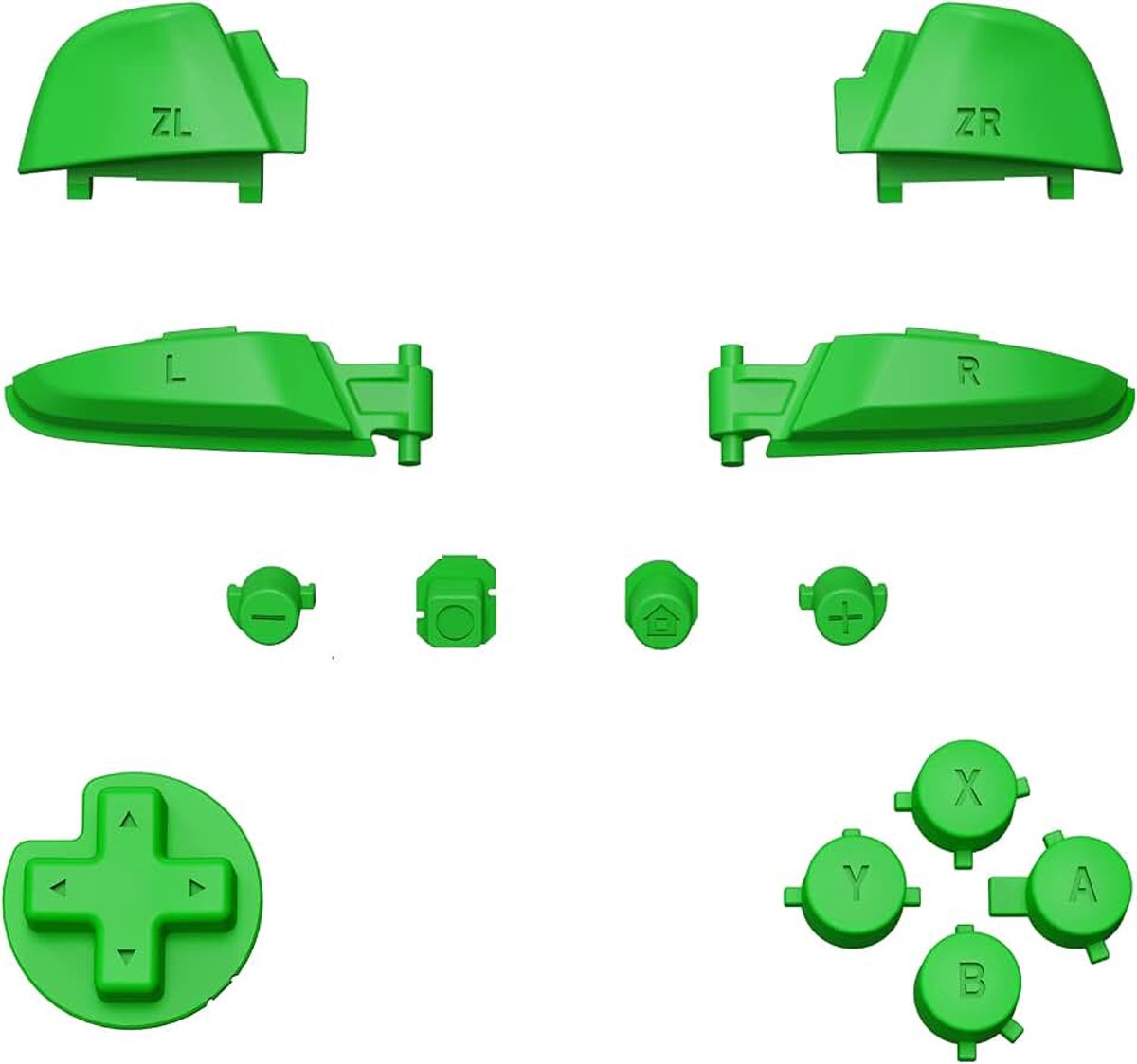 EXtremeRate Groen Reparatie ABXY D-pad ZR ZL L R Sleutels voor Switch Pro Controller, DIY Vervanging Volledige Set Knoppen met Gereedschap voor Switch Pro - Controller NIET Inbegrepen