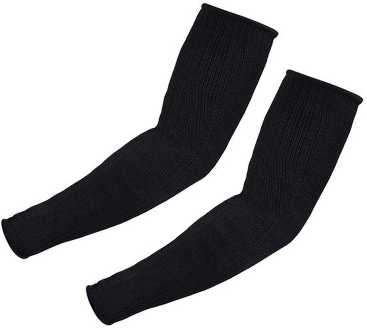Armbescherming 5-niveau Bescherming - Snijvaste Mouwen - Roestvrij Staal/Polyester - Flexibel - 38cm/15in - Zwart - Armmouwen