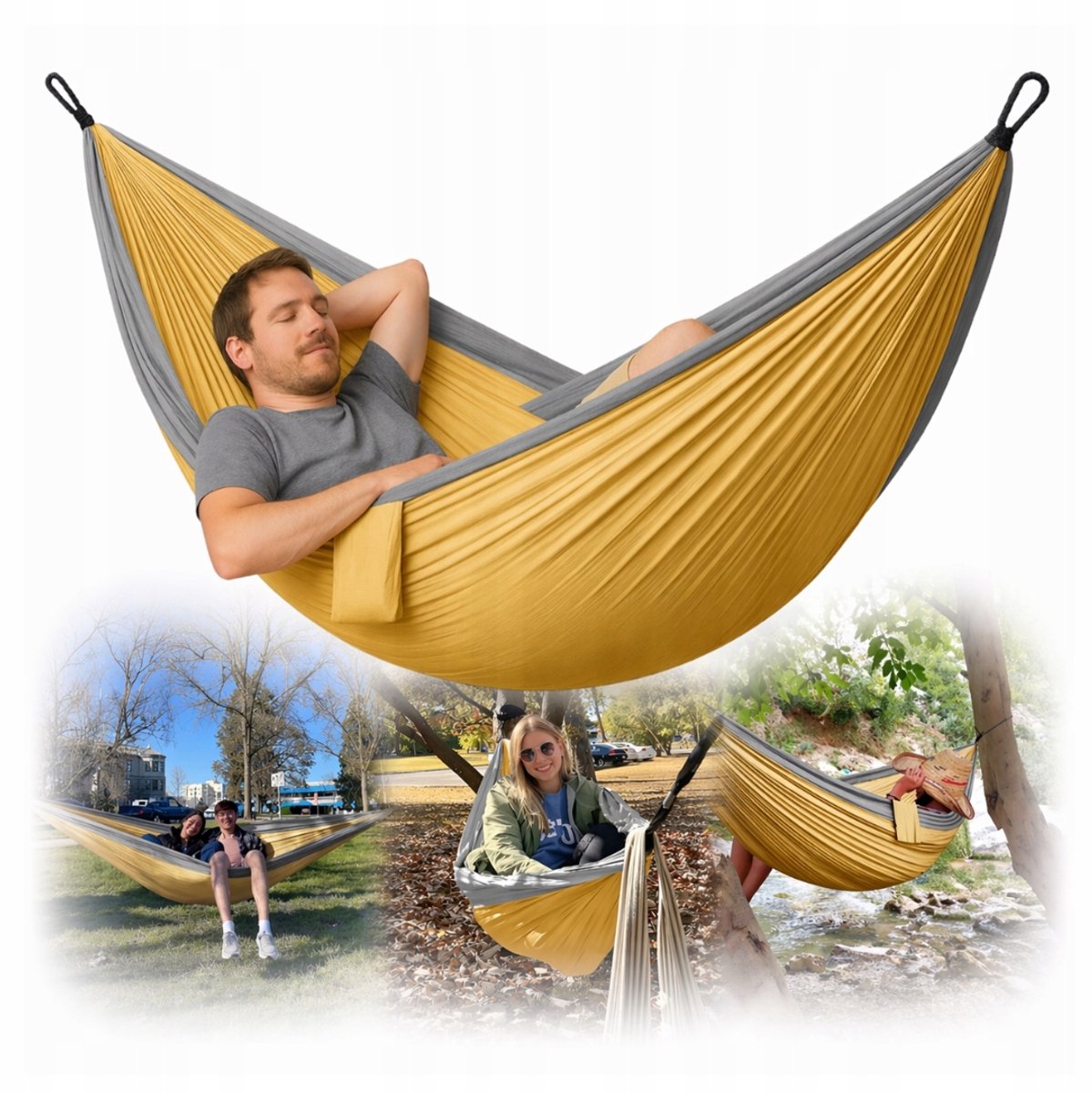 Dubbele Hamak 300x200cm - Ultralicht & Sterk - Ideaal voor Buiten