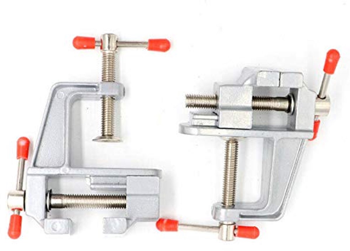 Bankschroef Aluminium Mini Bankschroef Kleine Juweliers Hobby Klem met Verstelbare Kaak voor Hobby Werk en Algemene Reparatie