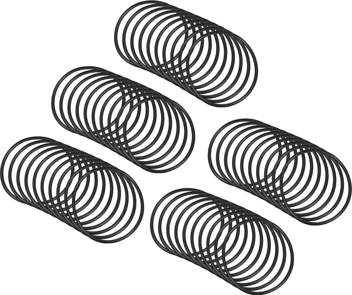 35 mm x 31 mm x 2 mm nitril rubberen afdichtingen x 50 stuks ronde afdichting voor waterkraan loodgieterswerk reparatie afdichting verbinding [zwart]